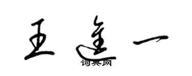 梁錦英王進一草書個性簽名怎么寫