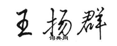 駱恆光王揚群行書個性簽名怎么寫