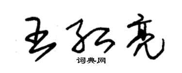 朱錫榮王紅亮草書個性簽名怎么寫