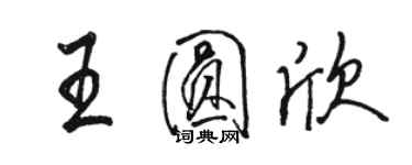 駱恆光王圓欣行書個性簽名怎么寫