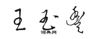 駱恆光王玉豐草書個性簽名怎么寫