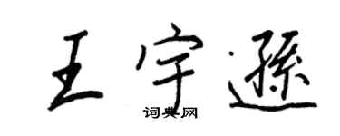 王正良王宇遜行書個性簽名怎么寫