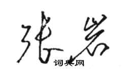 駱恆光張岩草書個性簽名怎么寫