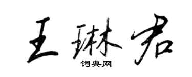 王正良王琳君行書個性簽名怎么寫