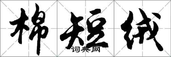 胡問遂棉短絨行書怎么寫