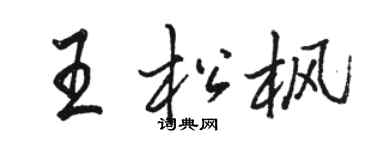 駱恆光王松楓行書個性簽名怎么寫