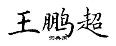 丁謙王鵬超楷書個性簽名怎么寫