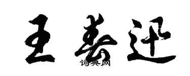 胡問遂王春迅行書個性簽名怎么寫