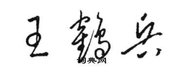 駱恆光王鶴兵草書個性簽名怎么寫