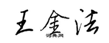 王正良王金法行書個性簽名怎么寫