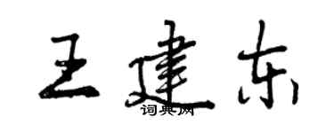 曾慶福王建東行書個性簽名怎么寫