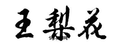 胡問遂王梨花行書個性簽名怎么寫