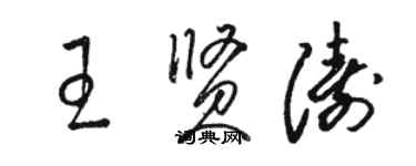 駱恆光王賢濤草書個性簽名怎么寫