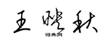 梁錦英王映秋草書個性簽名怎么寫