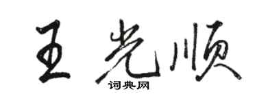 駱恆光王光順行書個性簽名怎么寫