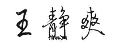 駱恆光王靜爽行書個性簽名怎么寫