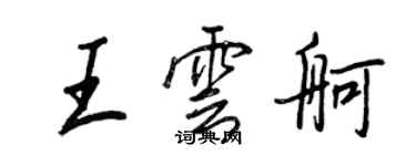 王正良王雲舸行書個性簽名怎么寫