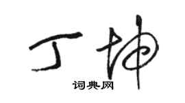 駱恆光丁坤草書個性簽名怎么寫