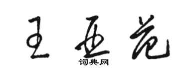 駱恆光王亞范草書個性簽名怎么寫