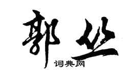 胡問遂郭叢行書個性簽名怎么寫