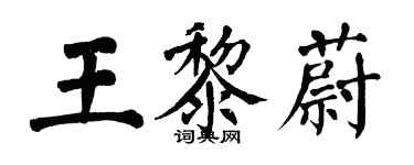 翁闓運王黎蔚楷書個性簽名怎么寫