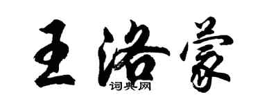 胡問遂王洛蒙行書個性簽名怎么寫