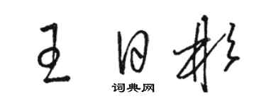 駱恆光王日彬草書個性簽名怎么寫