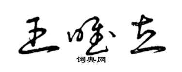 曾慶福王唯立草書個性簽名怎么寫