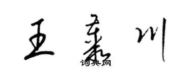 梁錦英王叢川草書個性簽名怎么寫