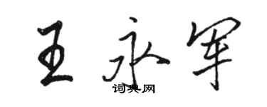 駱恆光王永軍行書個性簽名怎么寫