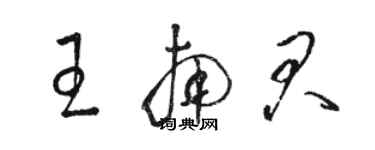 駱恆光王南君草書個性簽名怎么寫