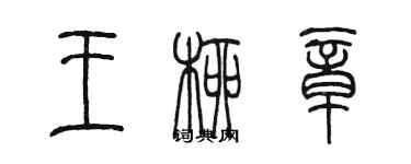 陳墨王柳章篆書個性簽名怎么寫