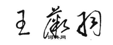 駱恆光王薇羽草書個性簽名怎么寫