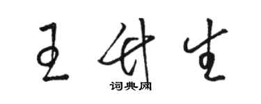 駱恆光王竹生草書個性簽名怎么寫