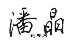 駱恆光潘晶行書個性簽名怎么寫