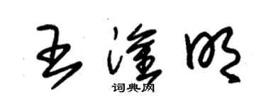 朱錫榮王淦明草書個性簽名怎么寫