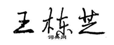 曾慶福王棟芝行書個性簽名怎么寫