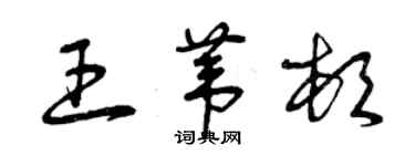 曾慶福王葦頓草書個性簽名怎么寫