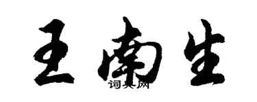 胡問遂王南生行書個性簽名怎么寫