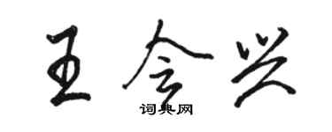 駱恆光王會興行書個性簽名怎么寫