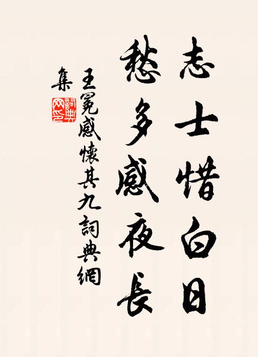 王冕志士惜白日,愁多感夜長書法作品欣賞