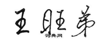 駱恆光王旺弟行書個性簽名怎么寫