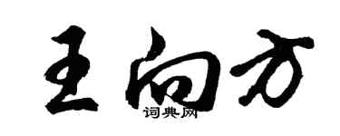 胡問遂王向方行書個性簽名怎么寫