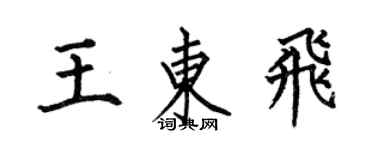 何伯昌王東飛楷書個性簽名怎么寫