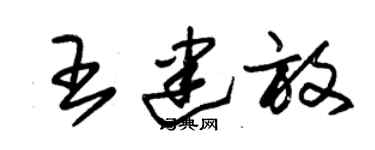 朱錫榮王建放草書個性簽名怎么寫