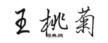 駱恆光王桃菊行書個性簽名怎么寫