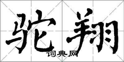 翁闓運駝翔楷書怎么寫