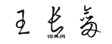 駱恆光王長劍草書個性簽名怎么寫