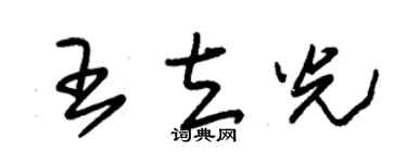朱錫榮王立光草書個性簽名怎么寫