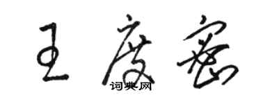 駱恆光王度密草書個性簽名怎么寫